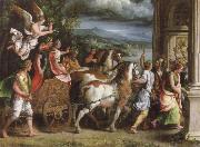 Giulio Romano triumph of titus and vespasia Spain oil painting artist